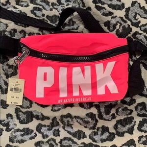Pink Vs fanny pack